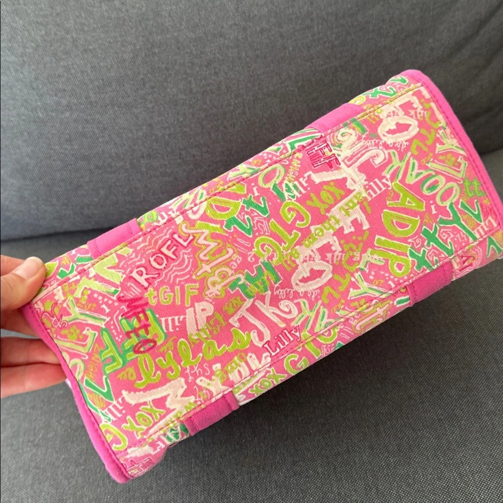 NWOT Lilly Pulitzer Originals All Over Print Small Canvas Bag Girly Preppy - Picture 5 of 9